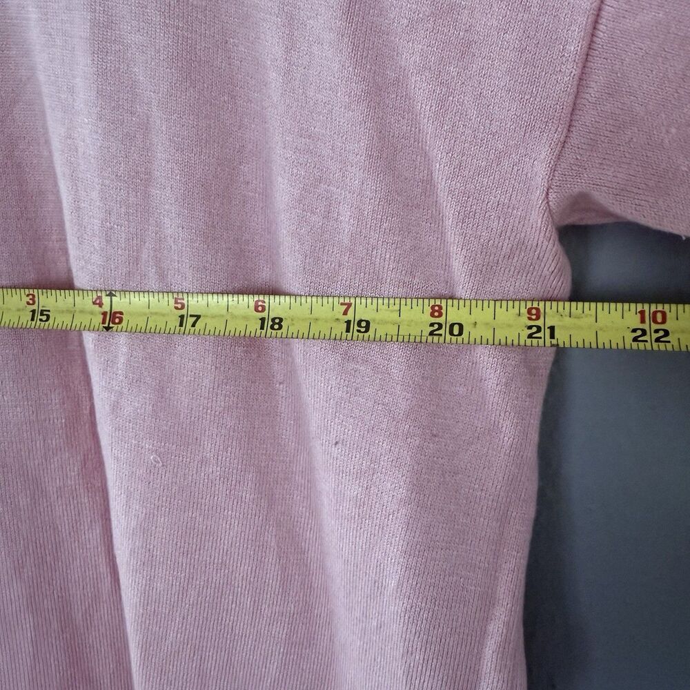 Faded Glory Long Sleeve sweater top V neck L 12-14 Pink casual - Picture 6 of 7